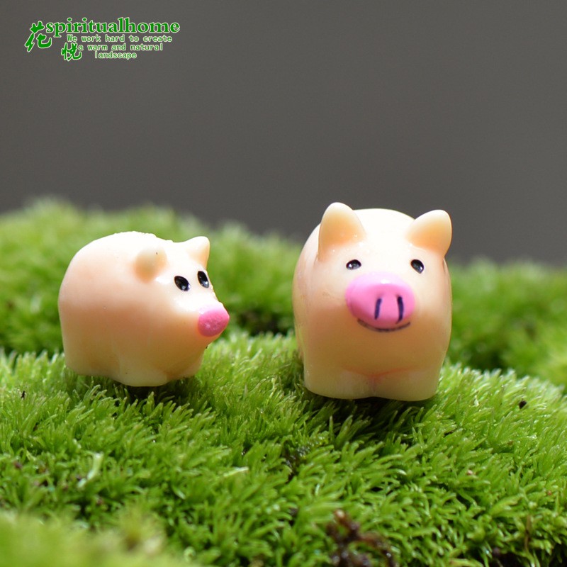 Mô hình heo con , phụ kiện trang trí, decor tiểu cảnh terrarium, bánh gato, diy, handmade