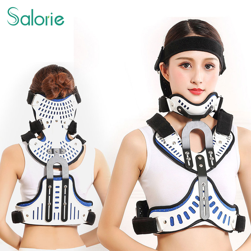 Salorie Head Neck Chest Orthosis, Neck Cervical Vertebra Fracture Fixed Brace Postoperative Rehabilitation Head and Neck Braces Orthosis ราคา 2,038 บาท*ส่งฟรี