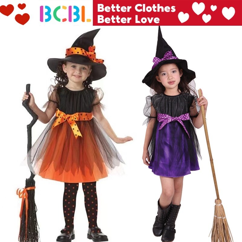 Witch Costume for Girls 2 9 Years Old Halloween Kids Witch Costume Pumpkin