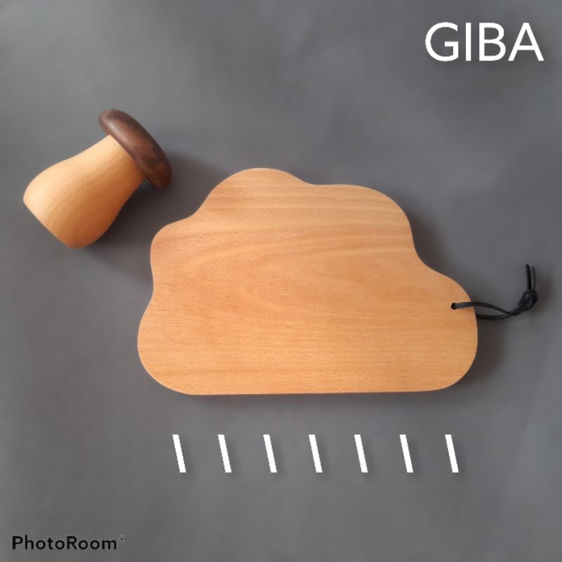 Khay gỗ hình mây giba dùng trang trí decor phụ kiện chụp ảnh