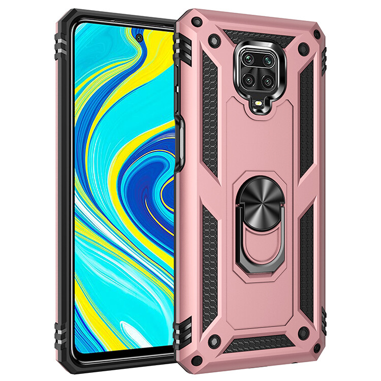 Hontinga Ốp Ốp Điện Thoại Chống Sốc Cao Su Silicon Ốp Điện Thoại Cho Xiaomi Redmi Note 9S Note 9 Pro Note 9 Note 7 Pro Note8 Note 8 Pro 9T Ốp Có Giá Đỡ Ốp Bảo Vệ Lưng Nhựa PC Cứng Ốp Cứng Cho Nam Nữ Nam Nữ