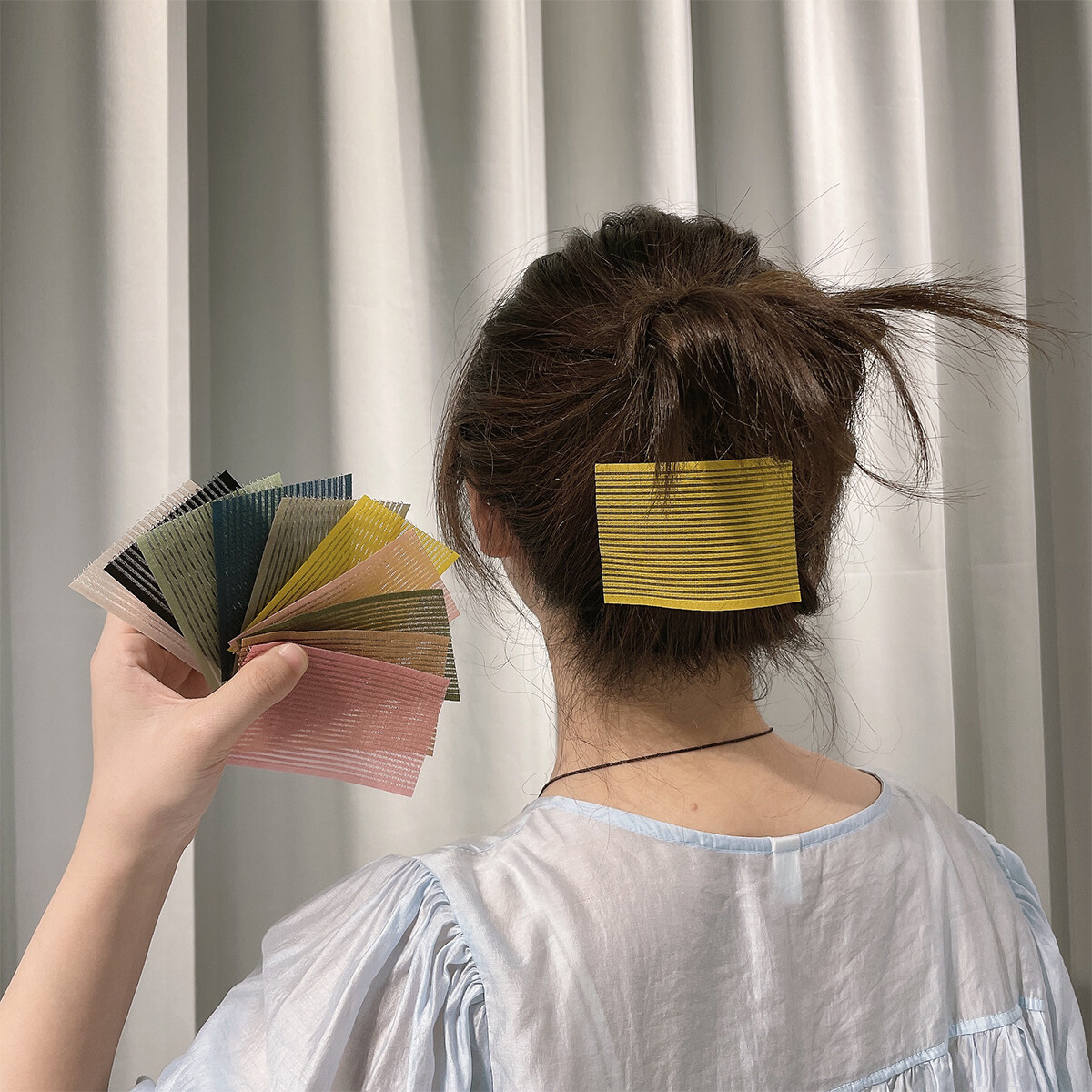 10 Cái/hộp Miếng Dán Tóc Nhỏ 9X6CM Kẹp Tóc Búi Cố Định Không Đường May Ma Thuật Băng Dính Ma Thuật Tóc Mái