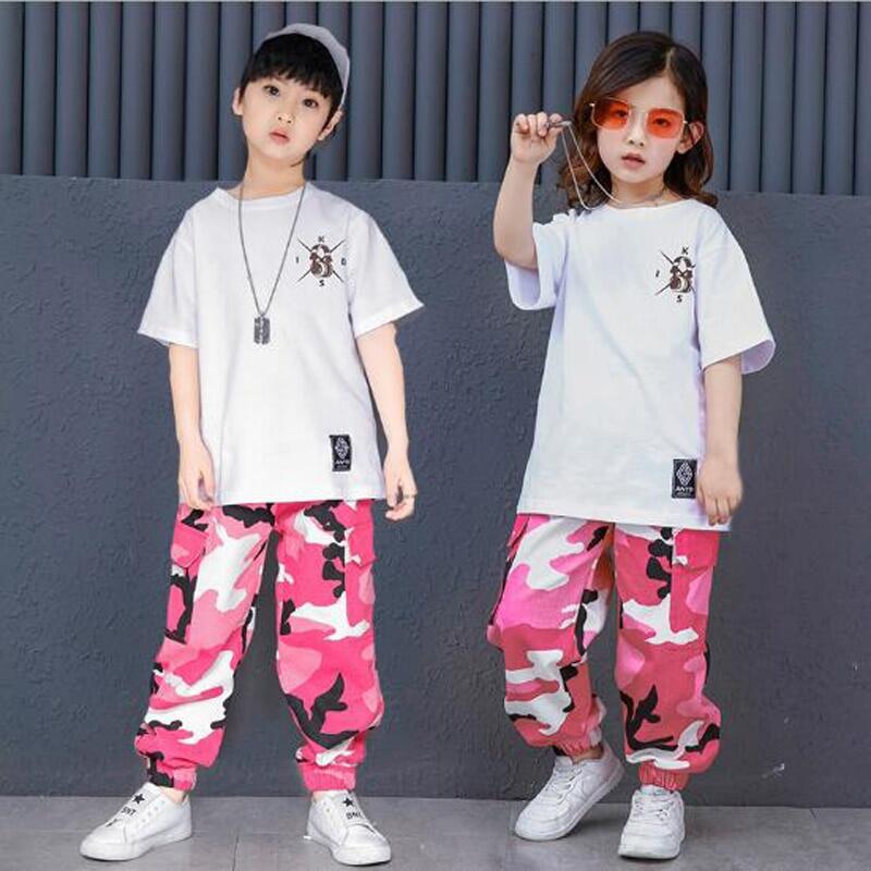 Thời trang mới trẻ em hip-hop trang phục biểu diễn rằn ri rộng Quần HipHop trẻ em hip-hop phù hợp với điệu nhảy đường phố mặc