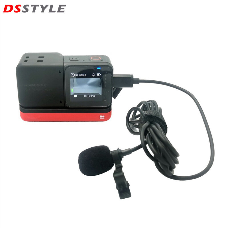 DSstyles Type-C Micro Dây Chuyền Tương Thích Với Insta360 One R Micrô Hifi