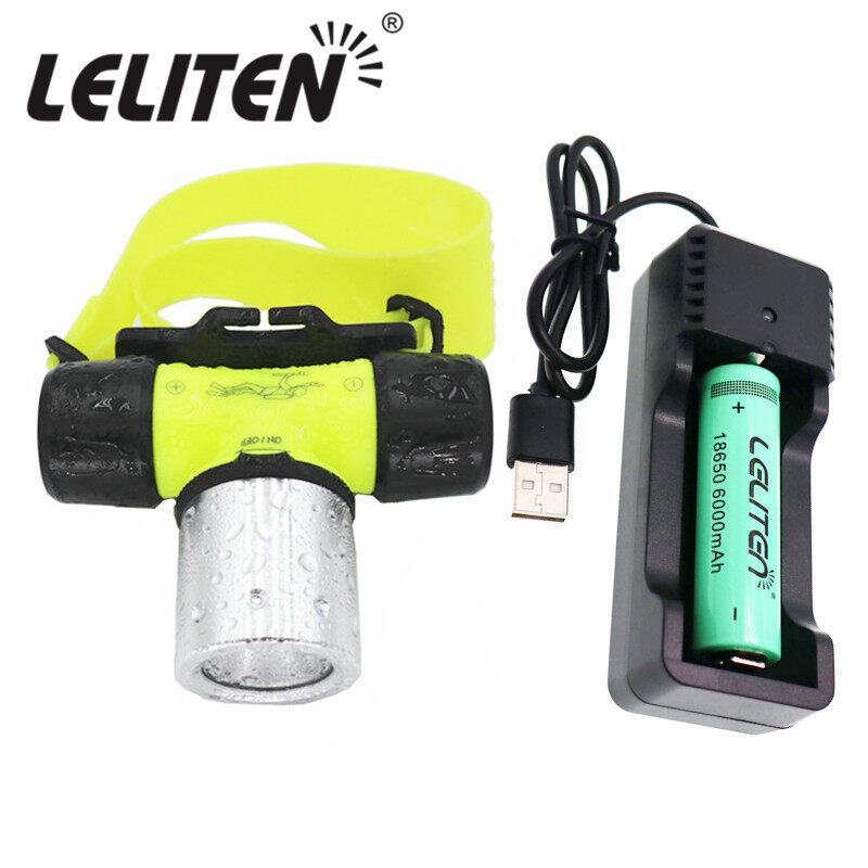 Đèn pha led bơi lặn xml-t6 chống nước đèn pha dưới nước đèn câu cá đèn pin led sử dụng