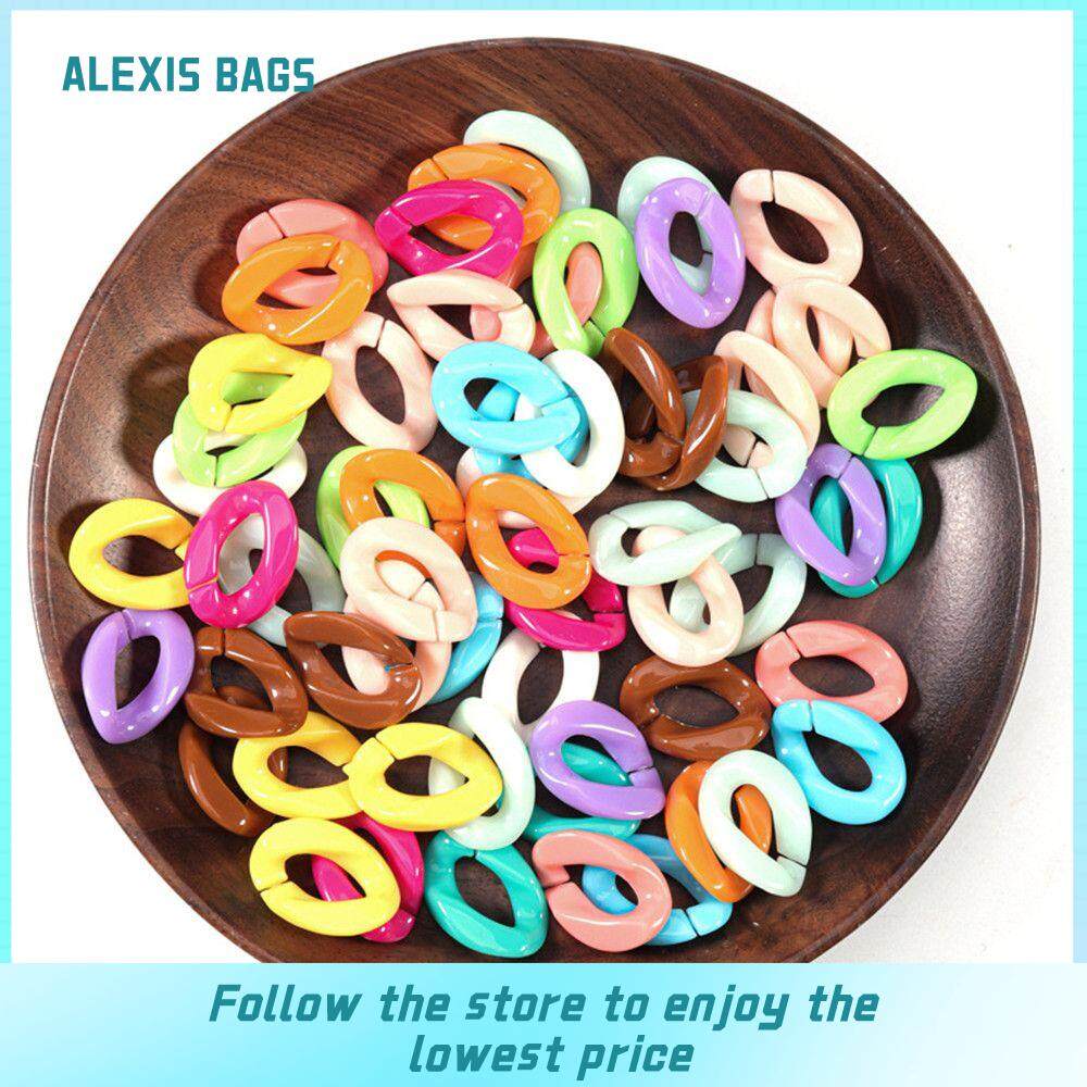 Alexis Túi 50 cái bộ Bông Tai Acrylic túi có dây Đầy Màu Sắc Tự Làm làm đồ