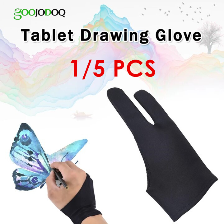 GOOJODOQ 1/5 Chiếc Găng Tay Từ Chối Lòng Bàn Tay Máy Tính Bảng Cho iPad Xúc Tu Duy Nhất Chống Mồ Hôi Kiểm Soát Chống Mới Găng Tay Dễ Thương Painting Touch Painting