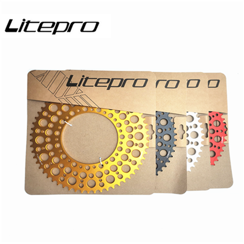 Litepro bánh xích quay bánh răng hình bầu trời đầy sao bánh xích hợp kim 54t 56t 58t, phụ tùng xe đạp gấp cho brompton