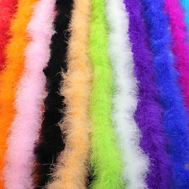 2Yards Thổ Nhĩ Kỳ Chùm 8-10Cm Mỏng Fluffy Thổ Nhĩ Kỳ Lông Dải 12 Màu Sắc Cho Trang Điểm Prom Lông phụ kiện quần áo