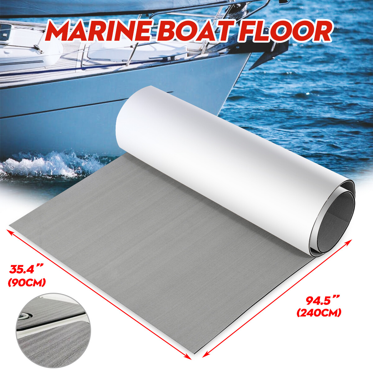 Thảm Xốp EVA Cho Thuyền Du Thuyền 89x23 0Cm/90X240Cm Thảm Sàn Tổng Hợp Tếch Tự Dính (Ethylene-Vinyl Acetate Copolymer) 1PCS