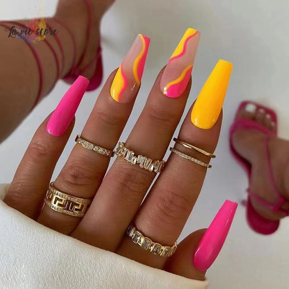 Jual Fake Nail Yellow Terbaru - Nov 2022 | Lazada.co.id