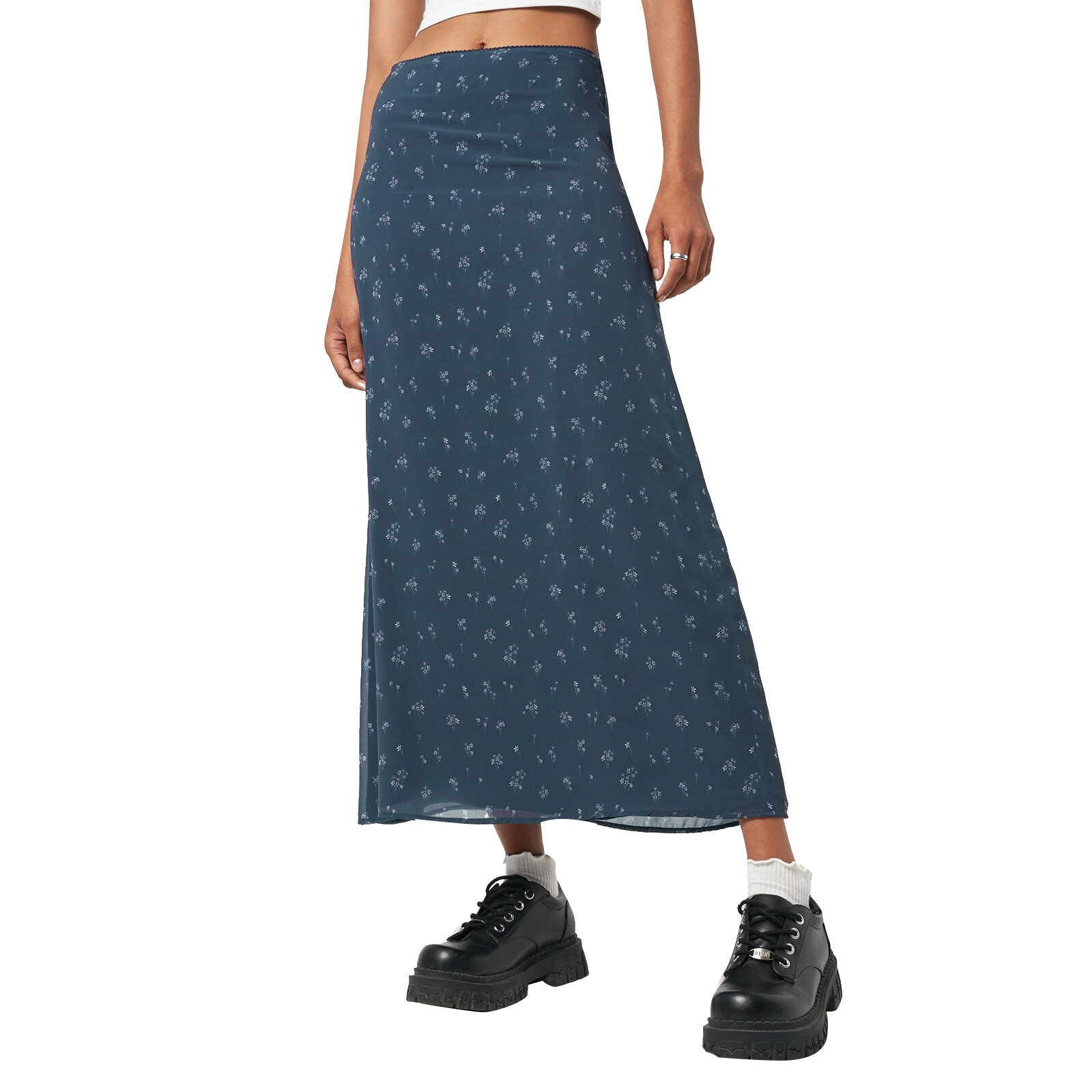 Váy Dài In Hoa Thẩm Mỹ Y2k Chân Váy Midi Thẳng Cạp Cao Kawaii Grunge Cổ Tích Harajuku Hàn Quốc Thời Trang Dạo Phố Cổ Điển