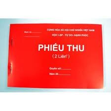 Combo 10 quyển phiếu thu 2 liên A5