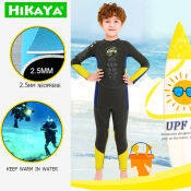 HIKAYA Boys 2.5mm Neoprene Wetsuit for Swimming and Diving