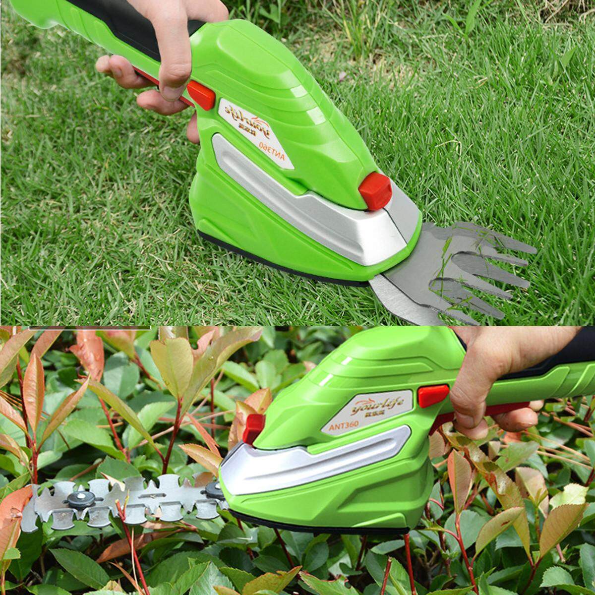 Generic Cordless Hedge Trimmer & Grass Shear Garden Shrub Tool Ion