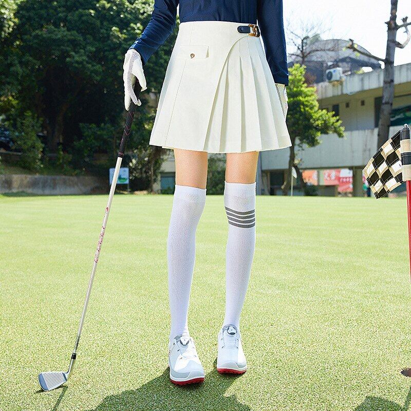 Chân váy nữ chơi golf mới chân váy ngắn xếp li chân váy thể thao ngoài trời chống đi bộ mỏng chữ a