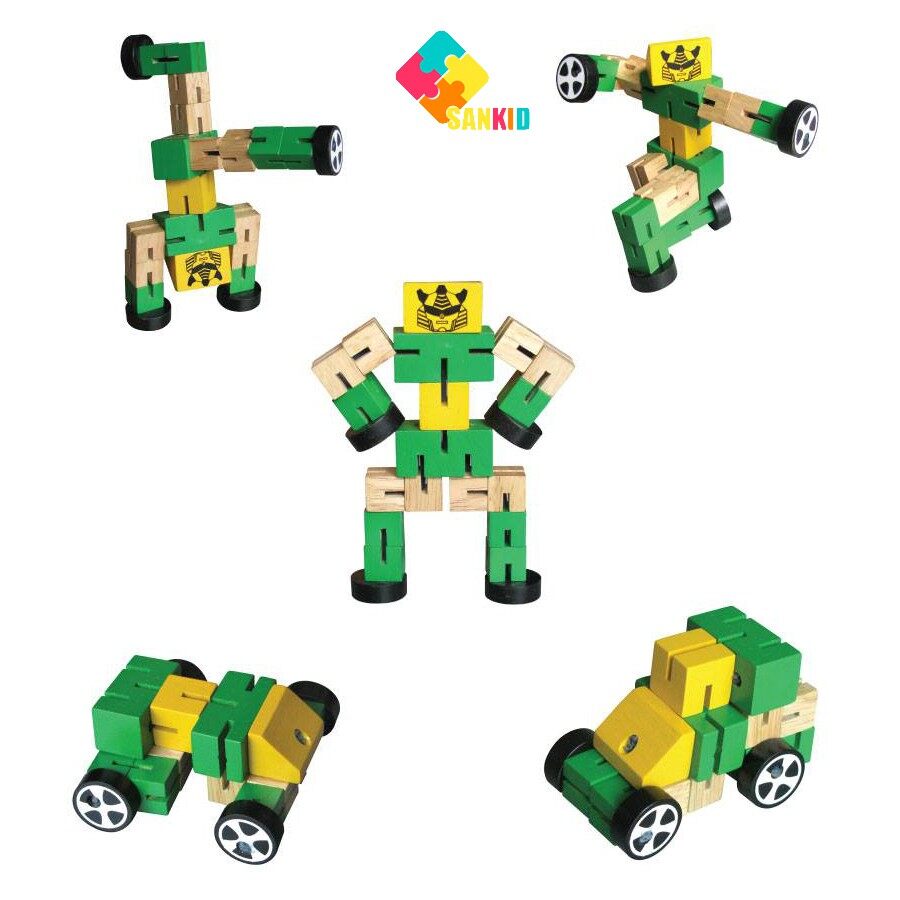 Luồn thun robo - Đồ chơi gỗ Winwintoys