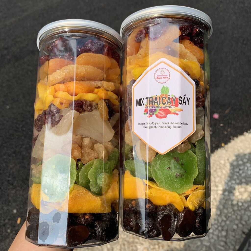 Mix 10 Trái Cây Sấy Dẻo Mana Food | Hũ siêu to - Ngon, Chất lượng - 600G