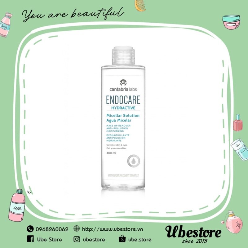 Nước tẩy trang endocare hydractive micellar solution agua micelar 400ml