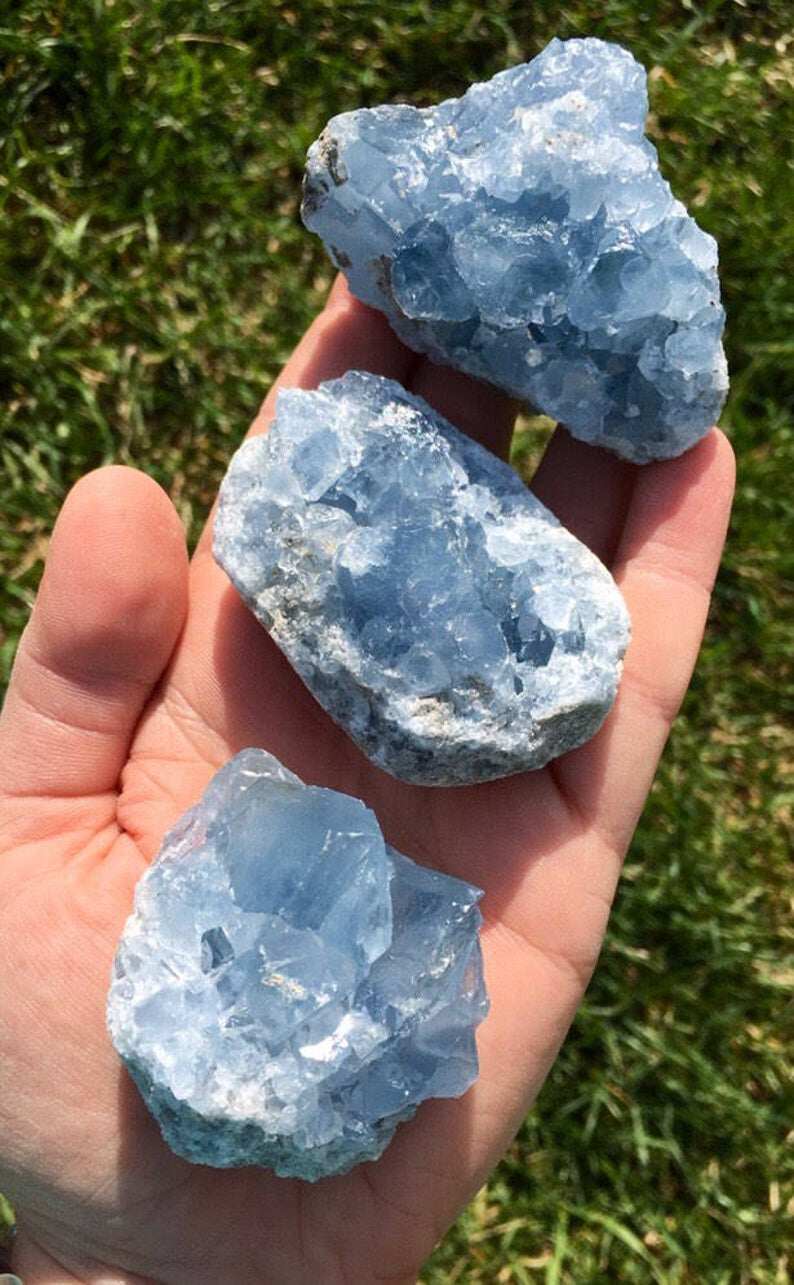 Raw Celestite Cluster Blue Celestite Geode - Celestite Cluster - Healing Crystal - Celestite Cluster - Celestite Crystal
