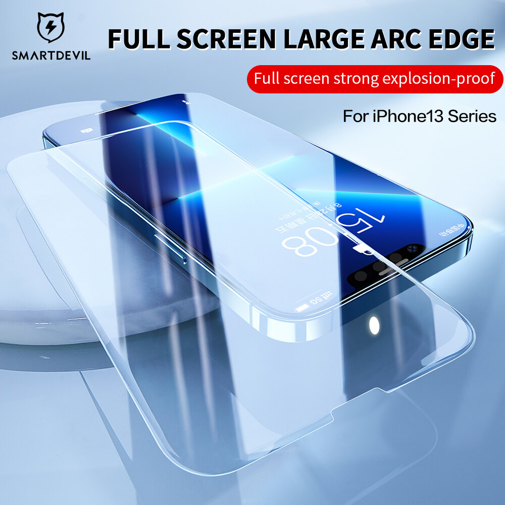 Smartdevil miếng bảo vệ toàn màn hình không viền đen cho iphone 13 pro max 14 pro max 14 plus 12 pro max 13 mini miếng phim kính cường lực ánh sáng xanh hd phủ toàn màn hình mini chống vân tay chống nổ