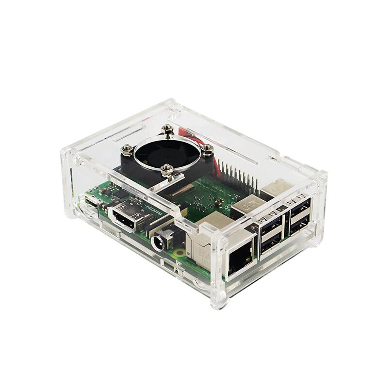 Raspberry Pi 3 mô hình B cộng với trường hợp Acrylic trong suốt hộp vỏ bảo vệ Tương thích với Raspberry Pi 3B + 3B cộng với 3B 2B