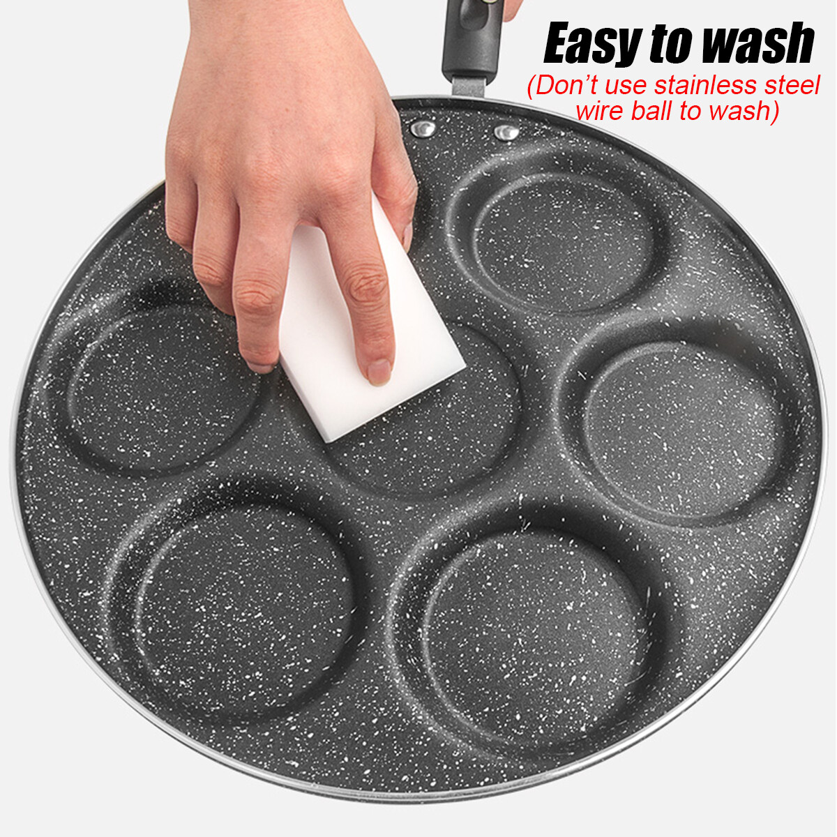 Generic 4/7 Holes Frying Pot Egg Omelet Pan Nonstick Pancake Steak