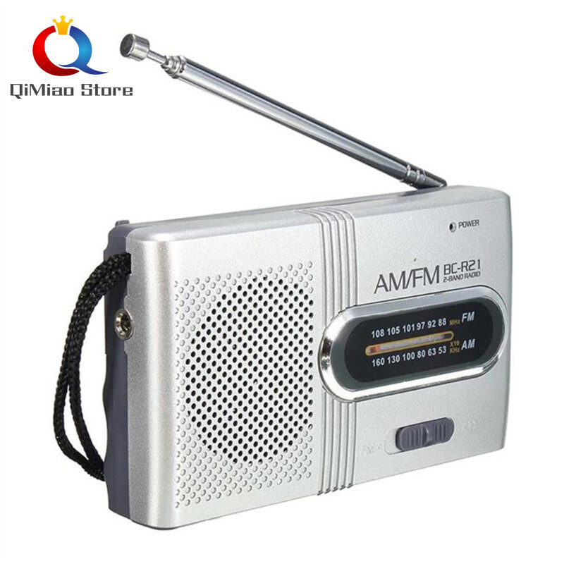 BC-R21 Portable AM FM Radio Battery Operated Pocket Radio Longest Lasting Best Reception For Senior Home