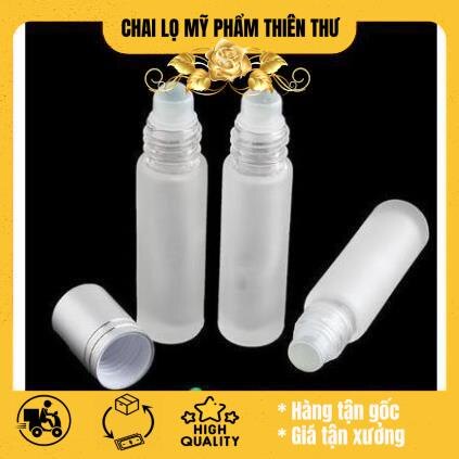 Combo 100 Vỏ chai lọ bi lăn mờ nắp bạc chiết nước hoa 10ml