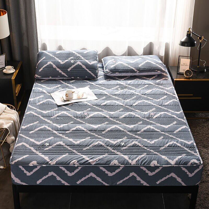 【SUVPR】Cotton Bọc Nệm Chần Bông, Kháng Khuẩn Nệm Bảo Vệ, Mềm Mại, Ga Trải Giường Chống Trượt Bảo Vệ Bìa Tấm Phủ Nệm Mỏng Bao Gồm Tất Cả Tấm Trải Giường Dày Dặn Chống Mạt Dày Dặn Cố Định Chần Bông Nguyên Chất Chống Trượt Cố Định Hai/Nữ Hoàng/Cỡ Lớn