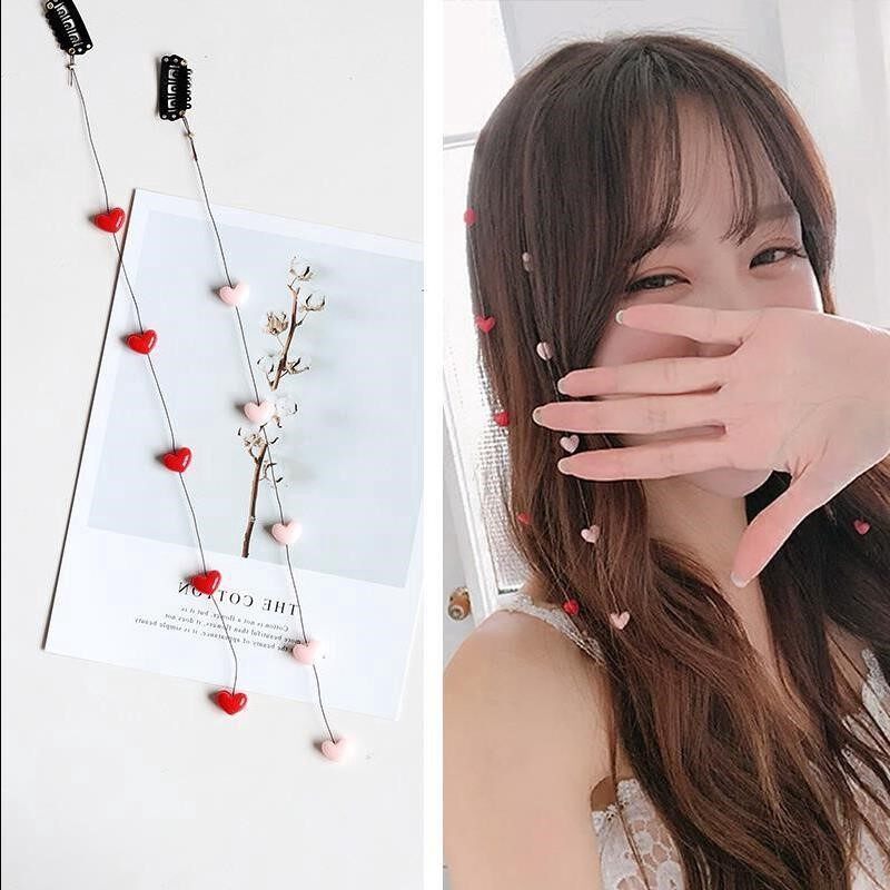 【PrettySet】INS Kẹp Tóc Đính Hạt Khí Chất Trái Tim Sakura Ngọc Trai Hàn Quốc Kẹp Tóc Vô Hình Kẹp Tóc Cổ Tích BB Phụ Kiện Tóc