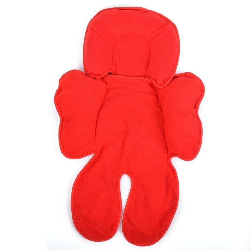 Authentic CuddleMe Head & Body Support Seat Pad - White and Red
