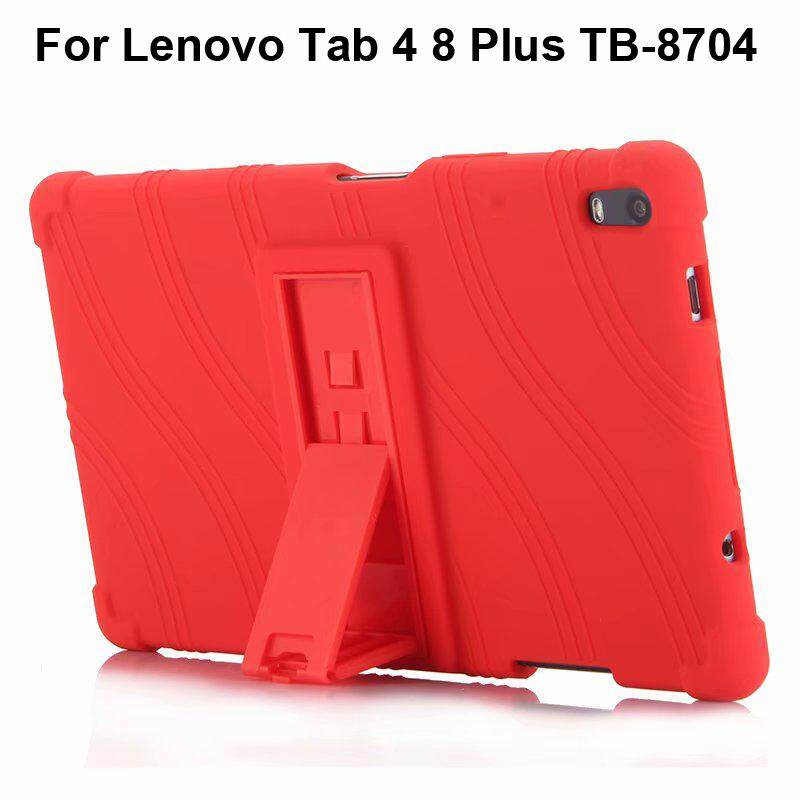 Đối Với Lenovo Tab 4 8 Plus Ốp Silicon Mềm TB-8704F 8704X 8704N 8704i Giá Đỡ Ốp Chống Sốc