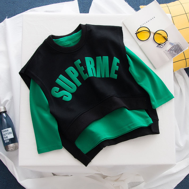 Bộ Áo Hoodie Cho Bé Trai Áo Hoodie Dài Tay Phong Cách Xuân Thu 2021 Thời Trang Trẻ Em Phiên Bản Hàn Quốc Cho Bé Gái