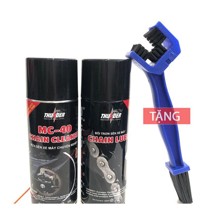 Bộ combo rửa sên MC 40 và dưỡng sên Thunder tặng bàn chải chà sên