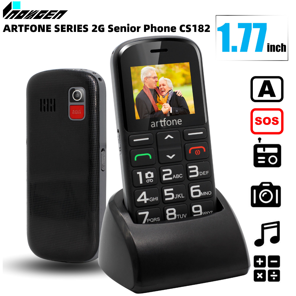 INOVAGEN 2G Senior Phone CS182 With Charging Cradle/SOS key Speed Dial Big Display Icon Big Font Big Keypad/Rear Camera Dual Sim Torch Music Audio Function/For Senior Citizen Backup Feature Phone ราคา 1,101 บาท*ส่งฟรี