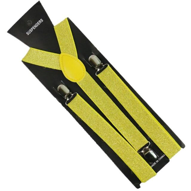 แฟชั่น2 5ซม.กว้างสีเหลืองสีทึบ Flicker คลิปสตรีสตรี3 Suspenders ผู้ชายสำหรับ Y Back Braces Elastic