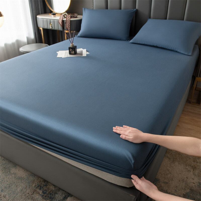 Tấm Bọc Nệm Chống Thấm Nước Ga Trải Vừa Vặn Co Giãn Tấm Lót Thoáng Khí Ga Trải Giường Đôi 2 Người Tr