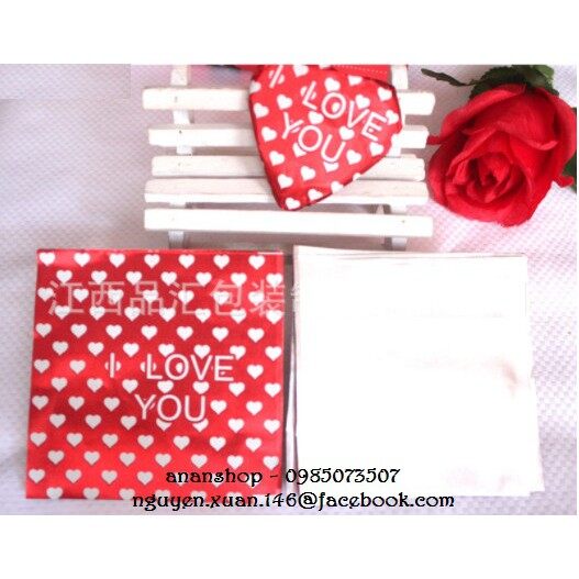 Giấy bạc bọc socola chữ i love you