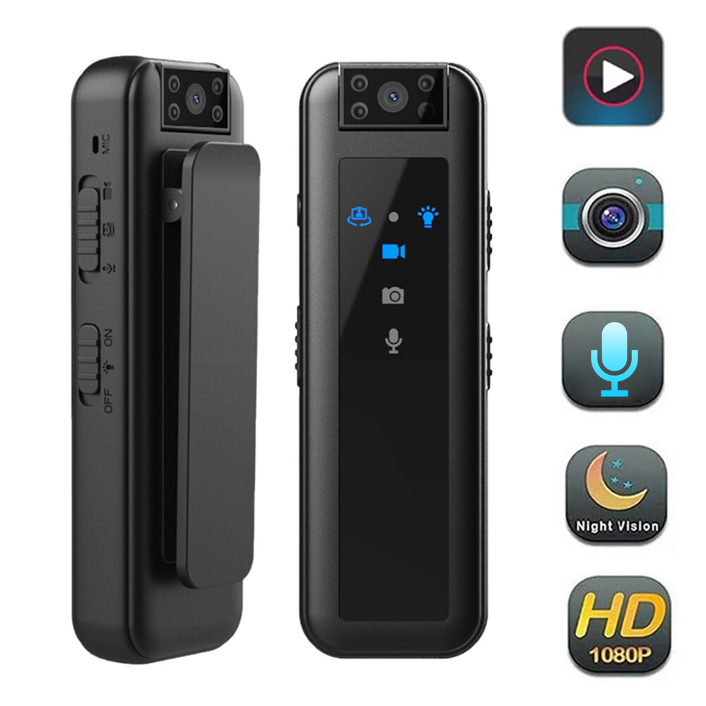 Mini Wearable Body Camera HD 1080P Support 256GB Memory Card Portable Cam