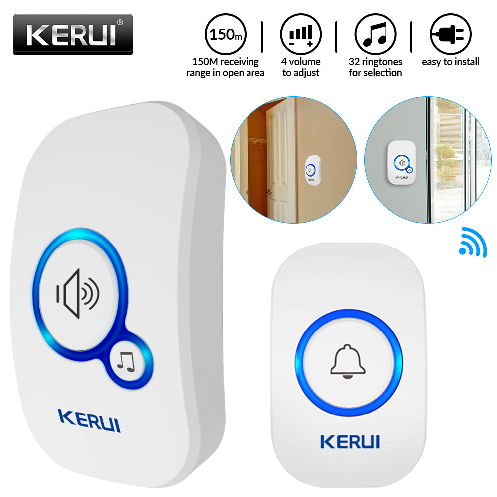 Chuông Cửa Không Dây Thông Minh KERUI M557 Chào Mừng Trang Chủ 4 Âm Lượng Có Thể Điều Chỉnh 150M Chuông Cửa Từ Xa L 32 Giai Điệu Bài Hát