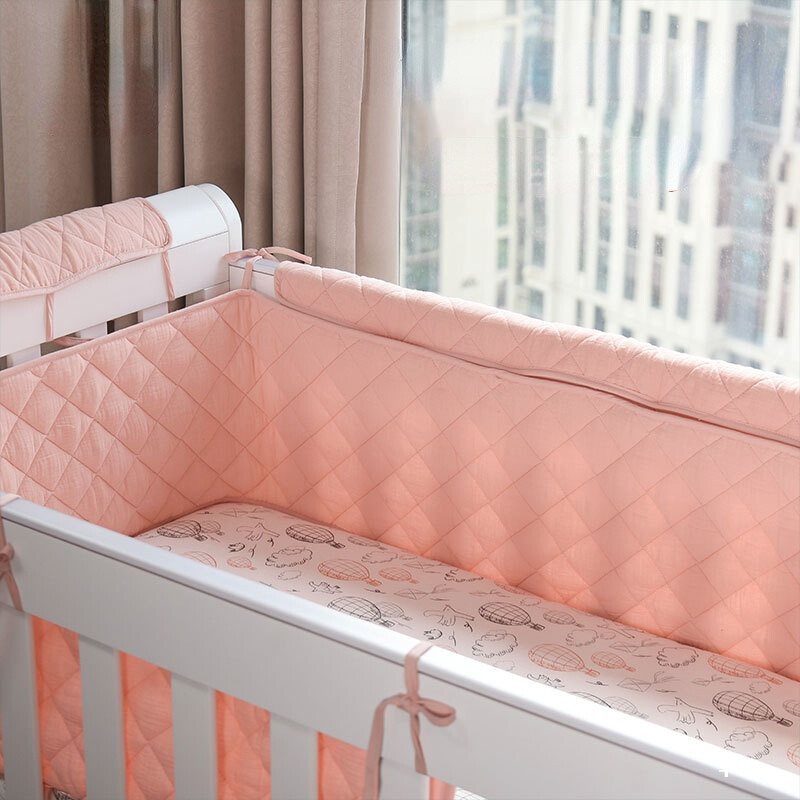 Detachable Baby Bed Bumper Cotton Thicken Crib Around Cushion Protector Bedding Bumper Guard Wrap Cot Guardrail Kids Room Decor