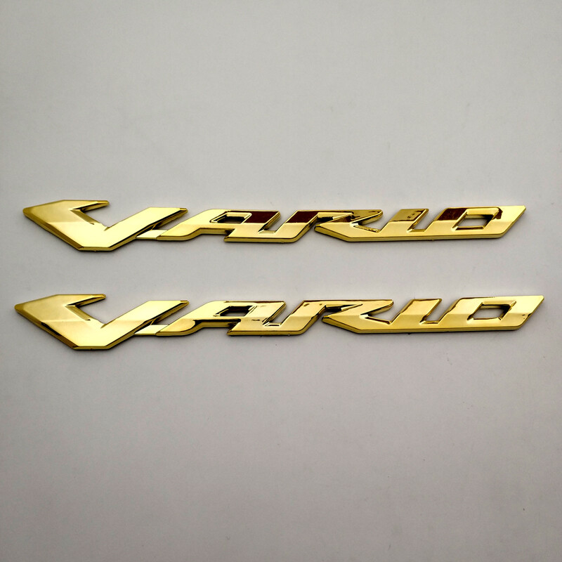 Nhãn Dán Xe Máy Mạ 3D 2 Lần Đề Can Biểu Tượng Thân Xe Đạp Đối Với Honda Vario 150 125 110 Bấm Vào 150i 125i 2016 2018 2019 (Trái Và Phải)