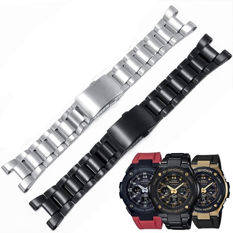 Dây Đeo Đồng Hồ Kim Loại Cho Casio G-Shock GST-W300 GST-400G GST-B100 GST-210 S100D/S110D/W110 Thép 