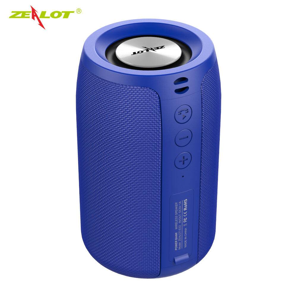 Loa Không Dây Di Động Zealot S32 TWS, Loa Bluetooth 5.0 Chống Nước Cho Tất Cả Điện Thoại Thông Minh, Loa Siêu Trầm 3D Âm Thanh Nổi