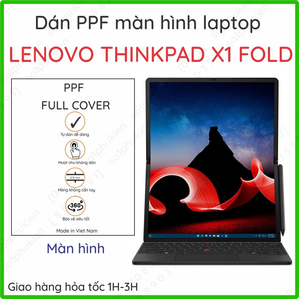 Dán PPF Lenovo Thinkpad X1 Fold loại trong , nhám dành cho màn hình laptop, chuẩn ppf usa chống trầy xước