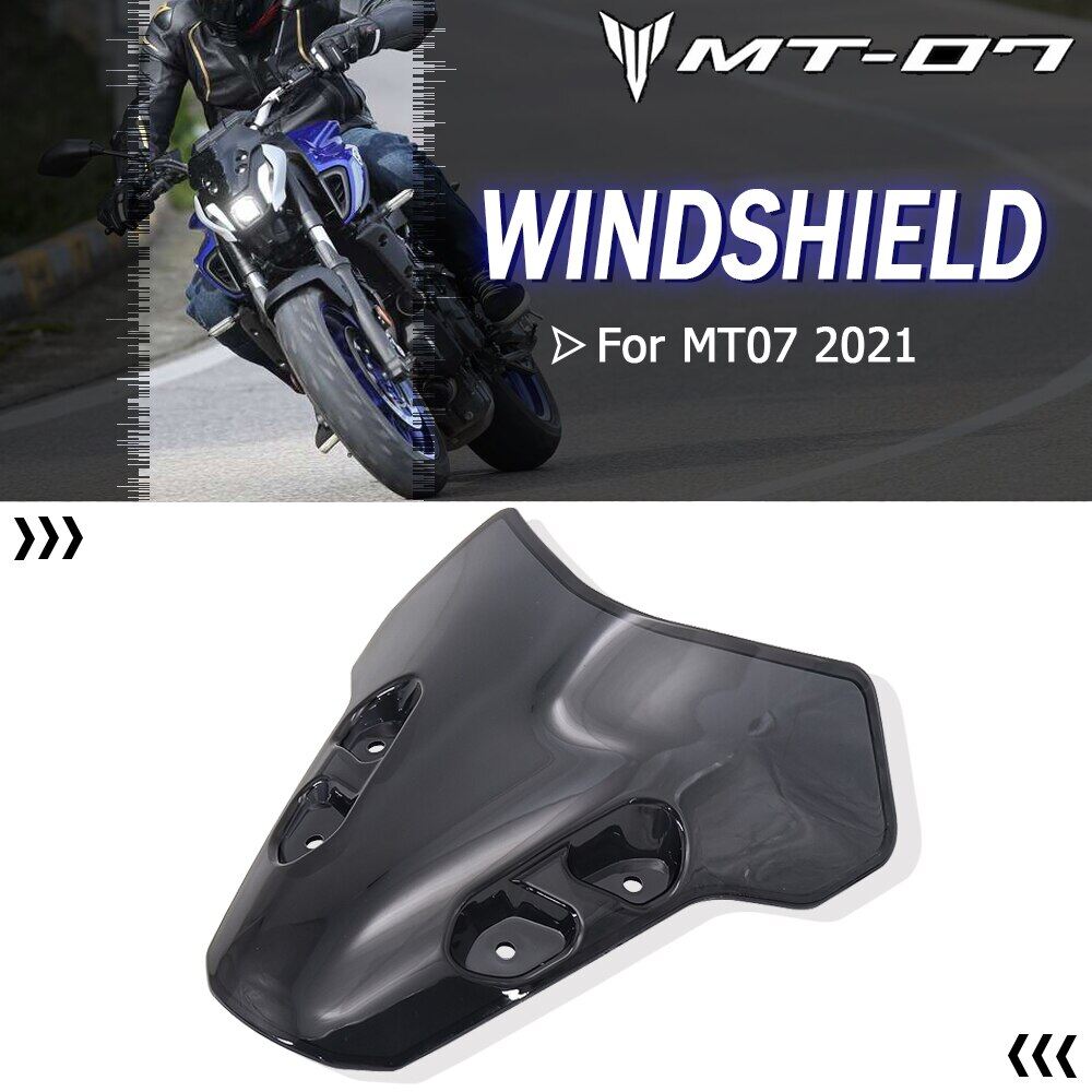 Xe Máy essories kính chắn gió kính chắn gió tấm rẽ gió không khí cho Yamaha MT-07 MT07 MT 07 MT07 2021 2022 màu đen trong suốt