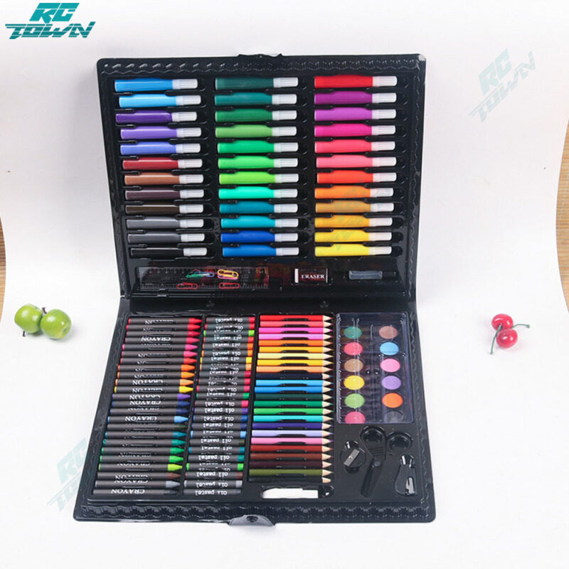 150pcs set Children Painting Set Watercolor Markers Crayon Colored Pencils