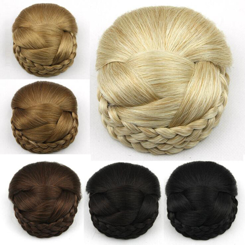 Feng qi shopbúi tóc kẹp bện trong tóc búi tóc búi tóc, búi tóc xoăn donut