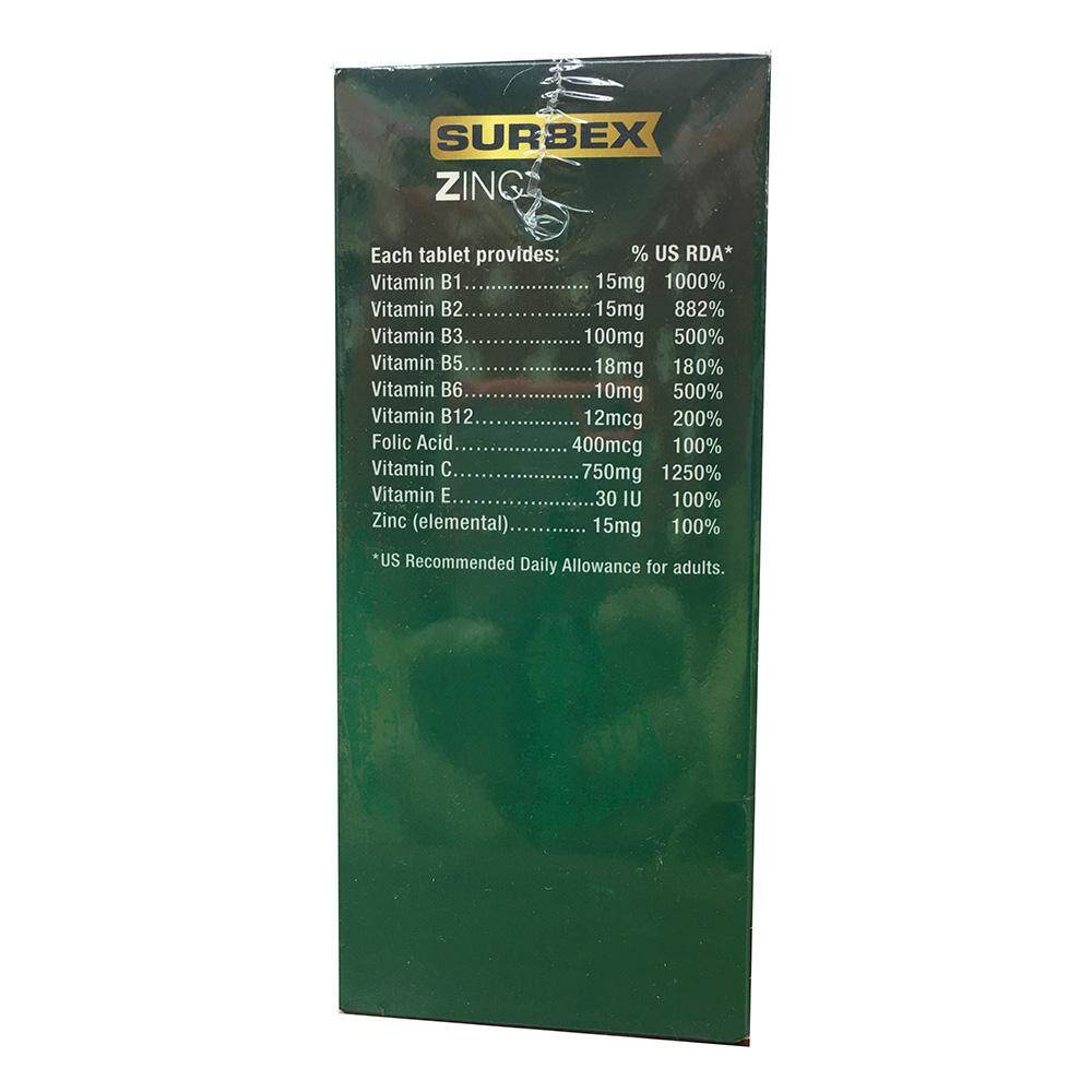 Surbex Zinc Vitamin + Zinc 60's X 2 Bottles + FREE GIFT New